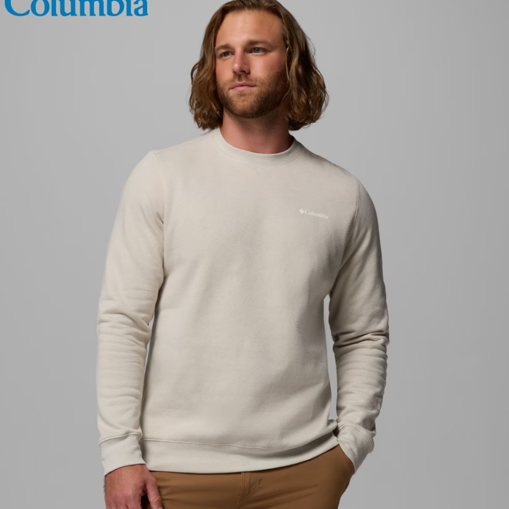 Columbia Men's Off-White Crewneck Sweatshirt-size XL